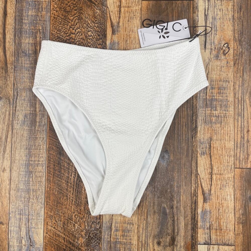 Gigi C Women's Small Ivory Polyester Spandex Melinda Bottom Swimsuit
